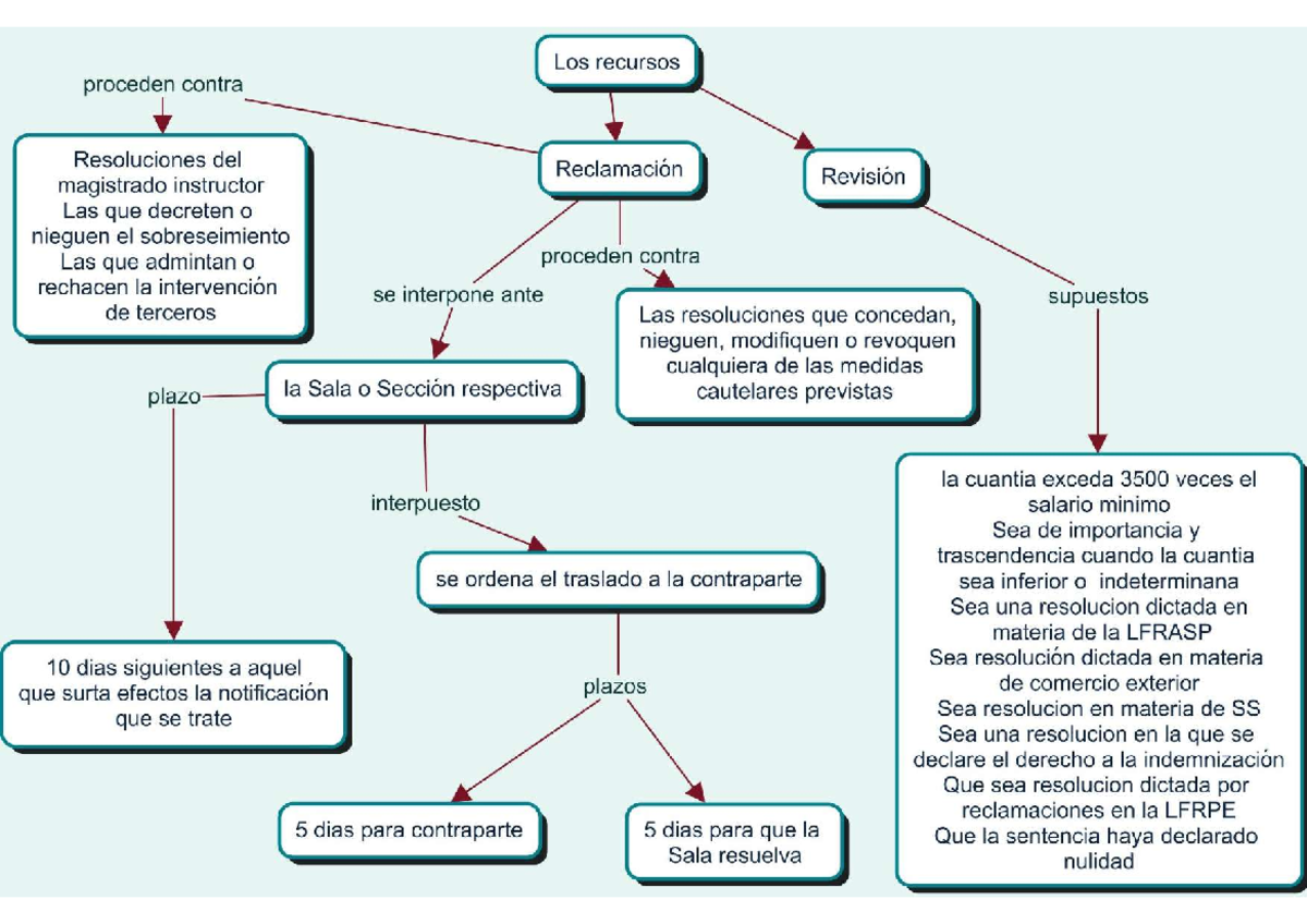 Mapa Conceptual Sobre El Recurso De Revision Servicio Social De La Carrera De Derecho Studocu