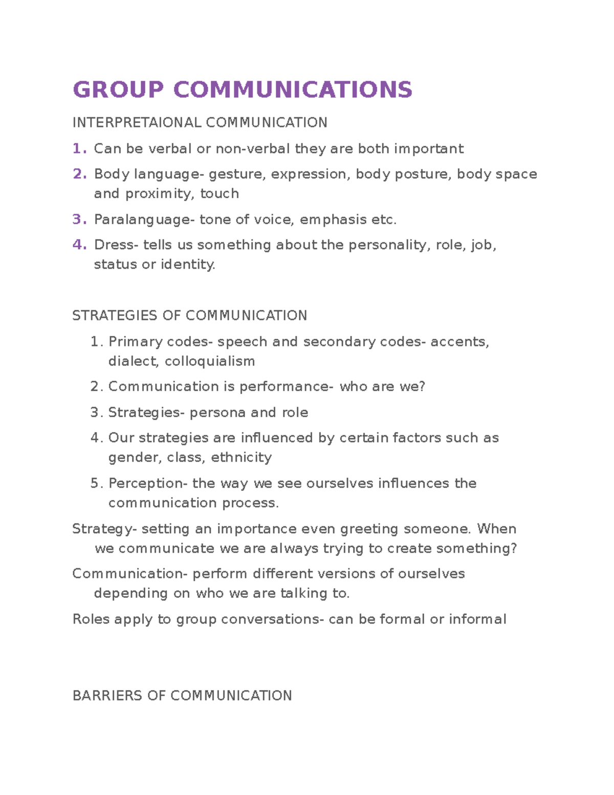 Group Communications - INTERPRETAIONAL COMMUNICATION - GROUP ...