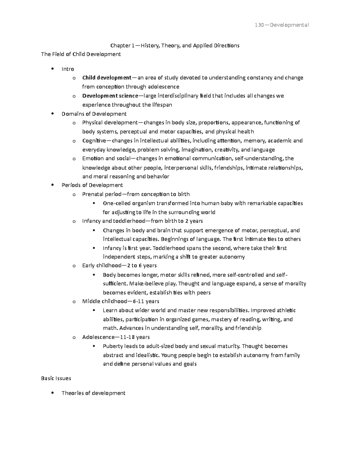 chapter 1 research application activity developmental theories