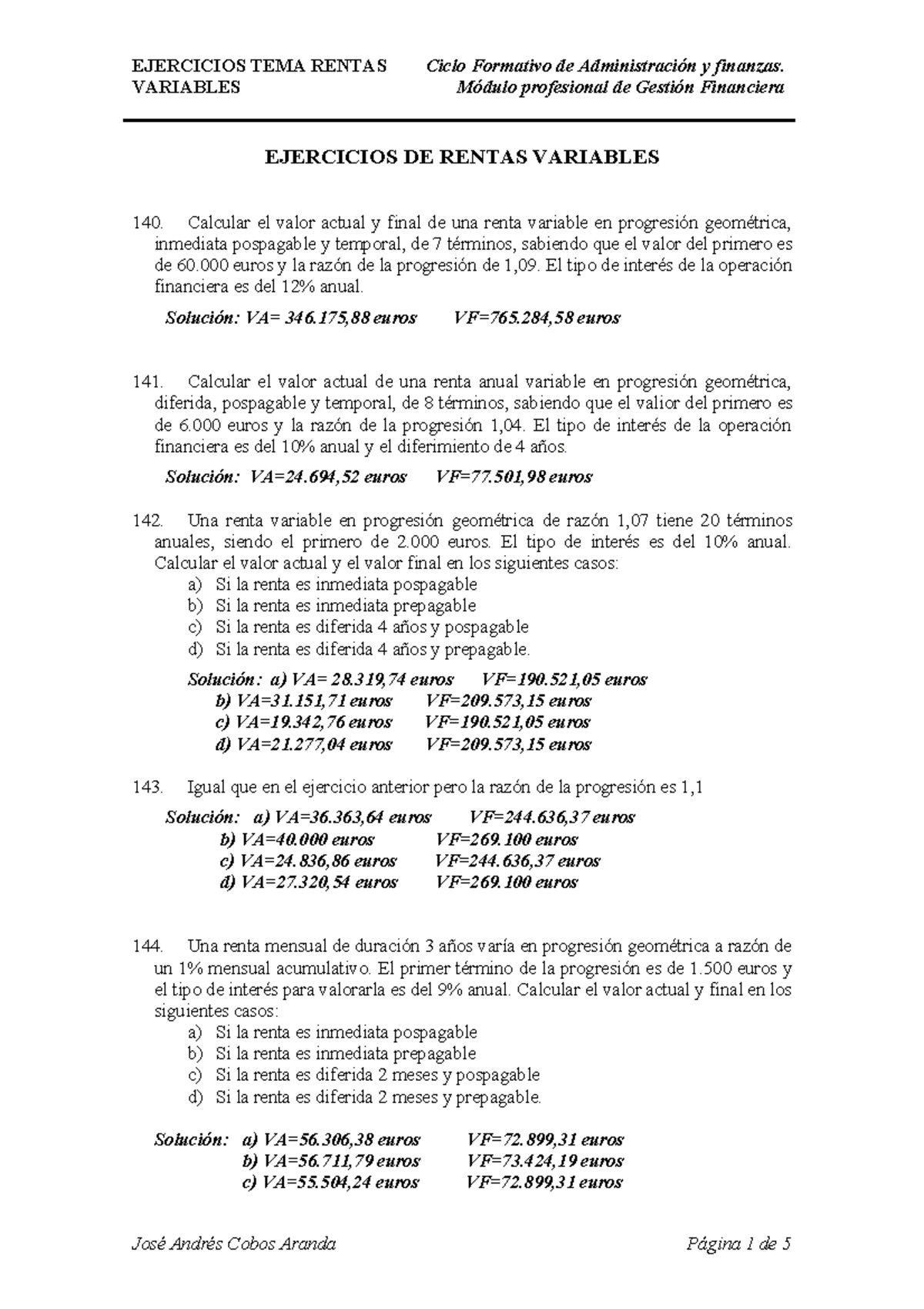 141824969 Ejercicios Rentas Variables - VARIABLES Módulo profesional de ...
