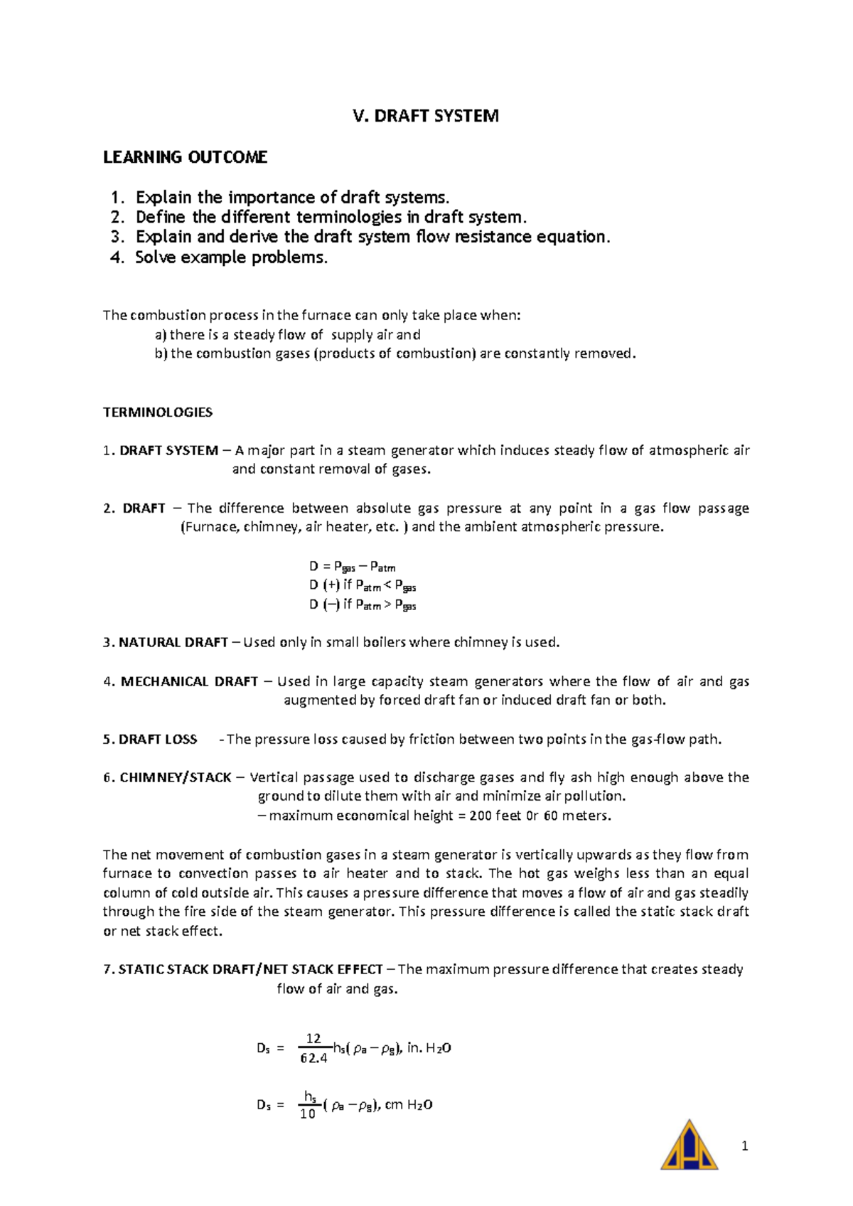 M5 - REVIEWER - V. DRAFT SYSTEM ####### LEARNING OUTCOME ####### 1 ...