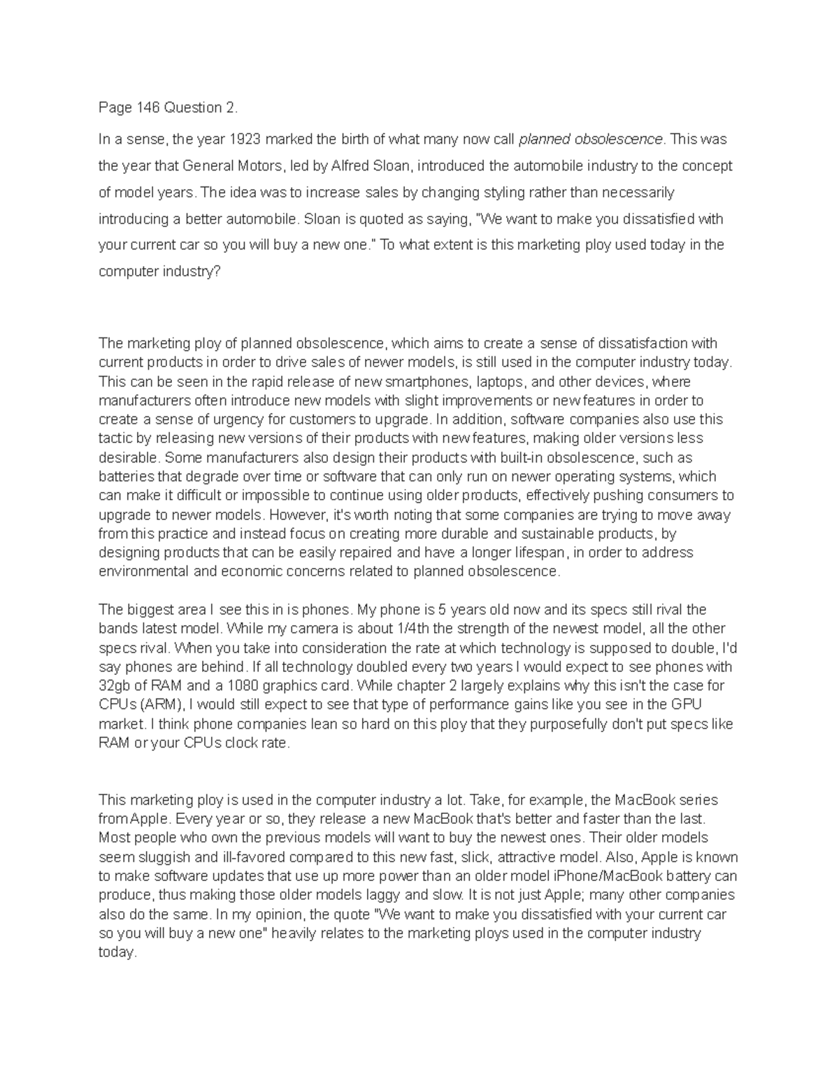 Dis - discussion notes - Page 146 Question 2. In a sense, the year 1923 ...