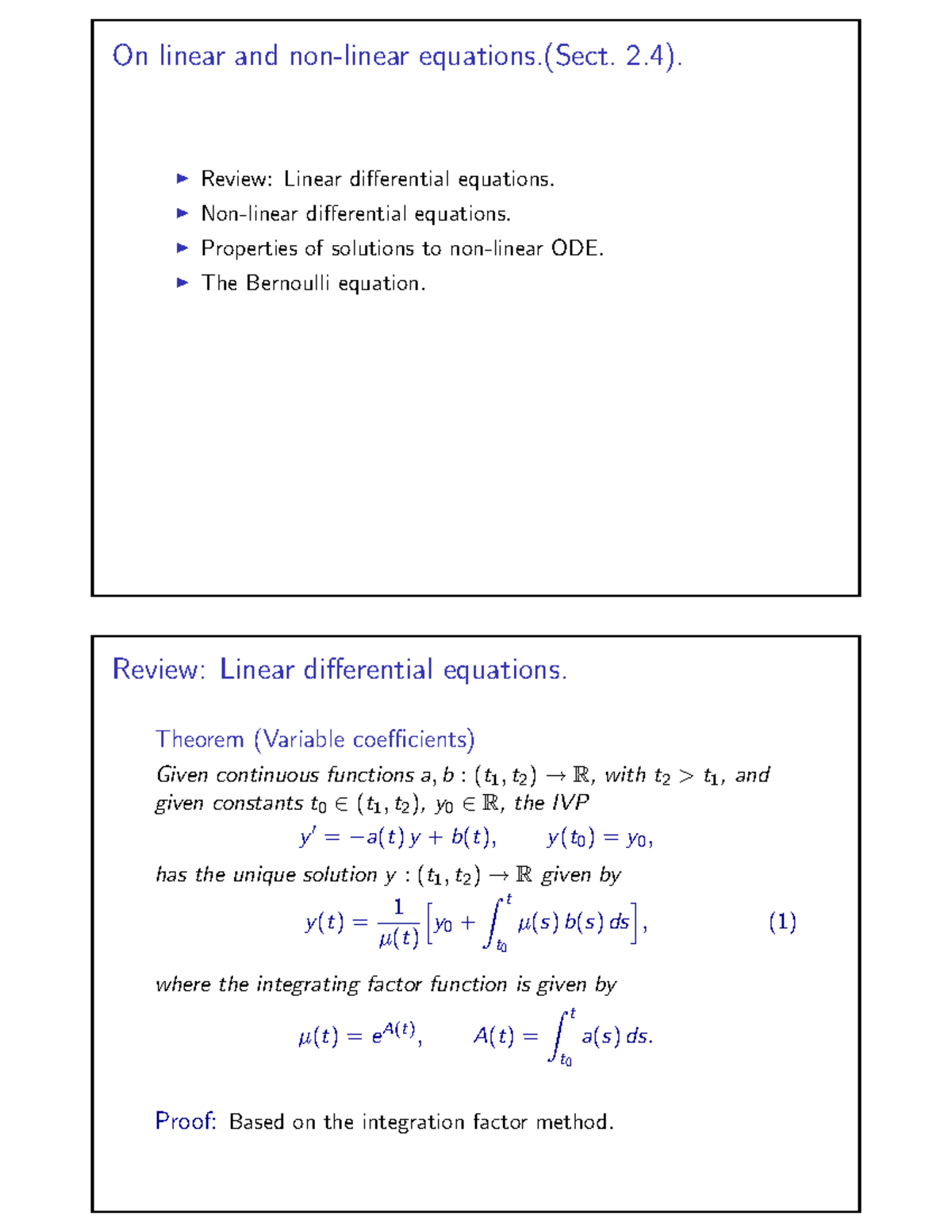 L04235 for revision purpose On linear and equations