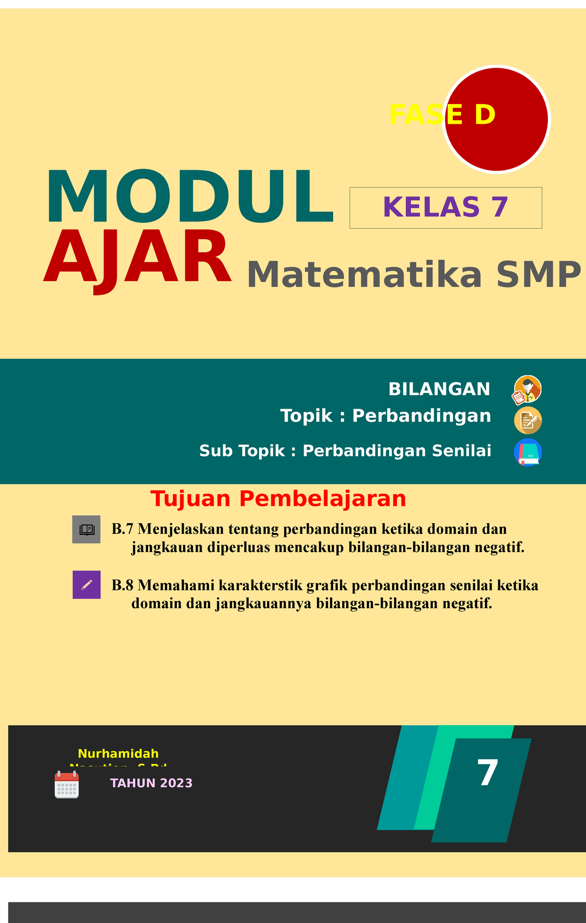 Modul Ajar Perbandingan Senilai - MODUL AJAR Matematika SMP KELAS 7 ...