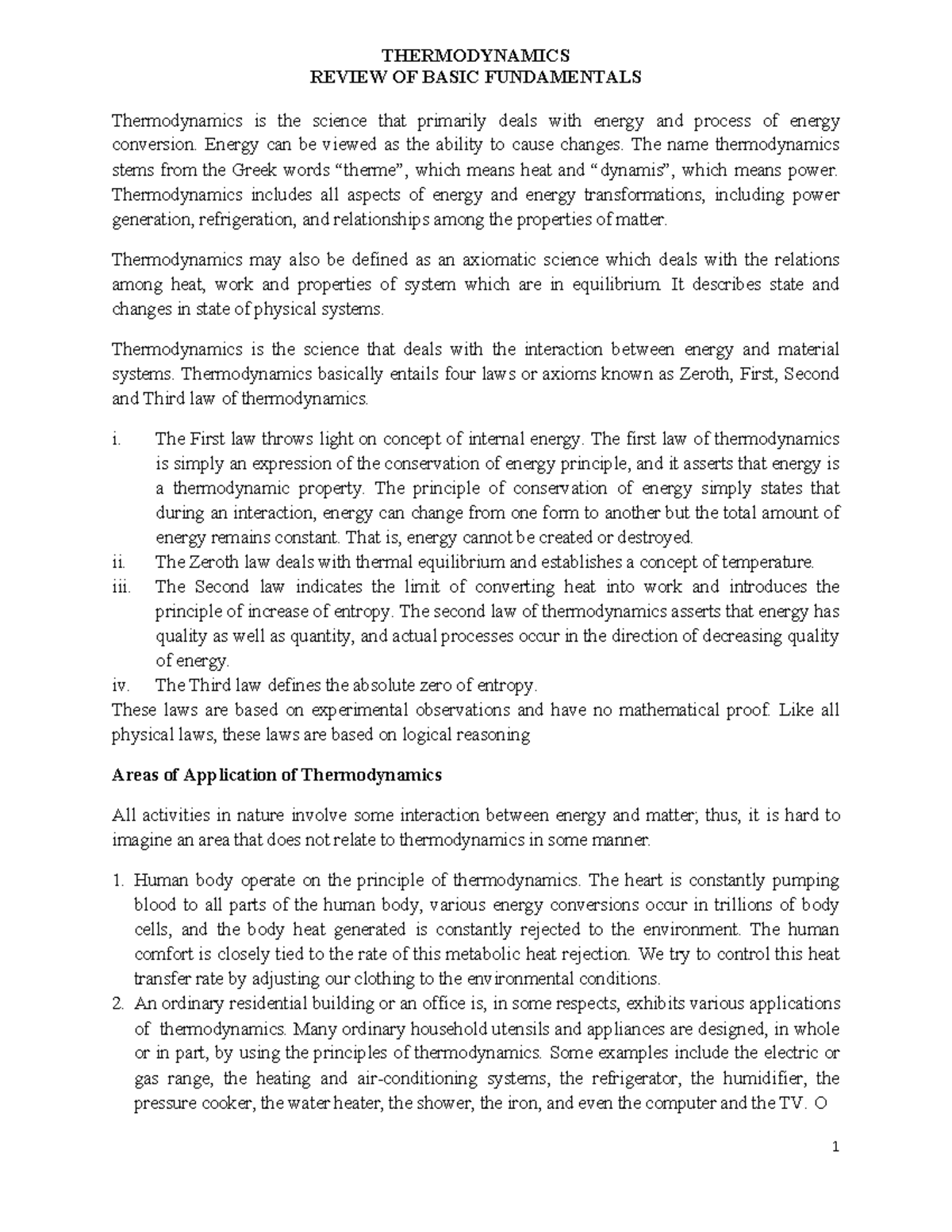 Thermodynamics Notes (8 files merged) - THERMODYNAMICS REVIEW OF BASIC ...
