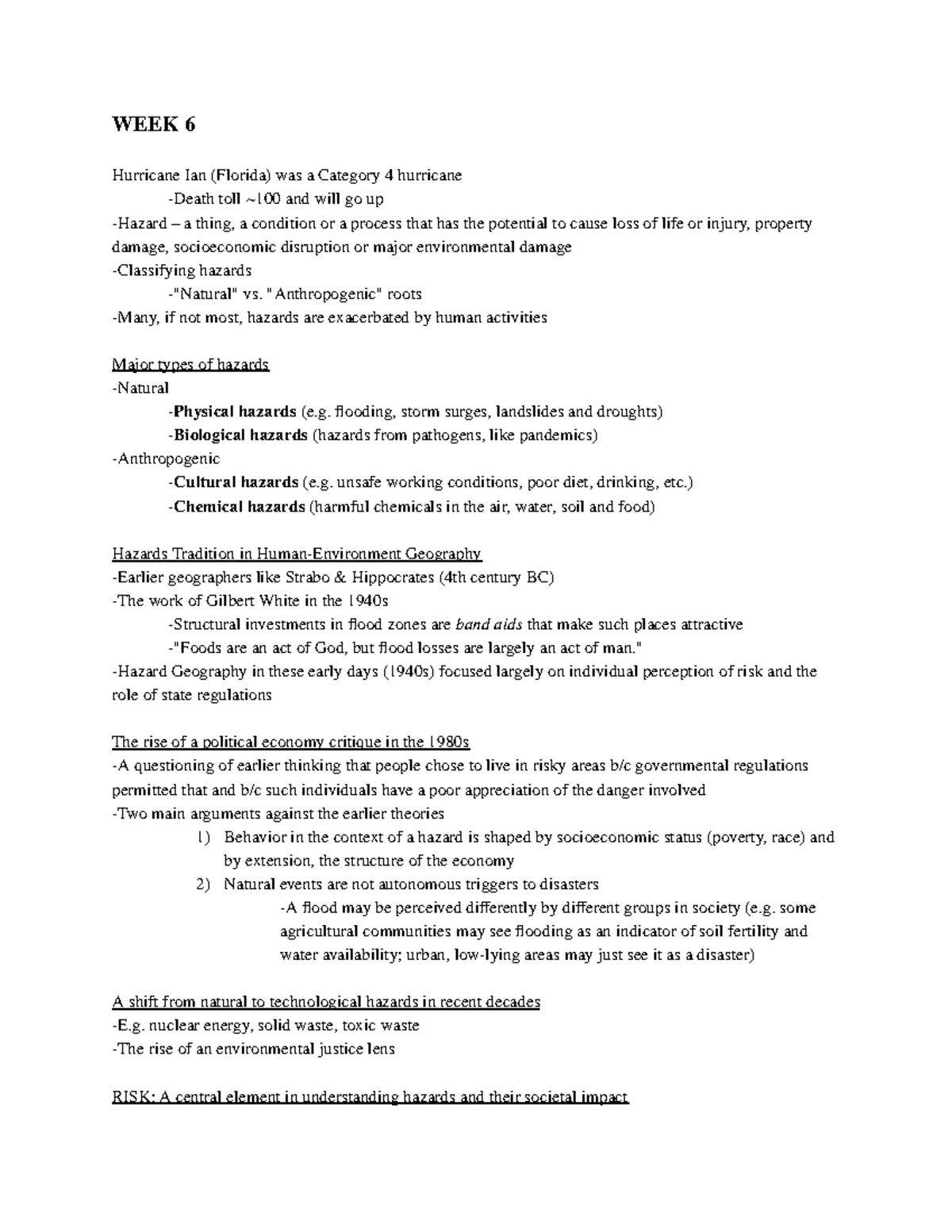 Geog 1003 week 6 kansanga week 6 hurricane ian florida was a