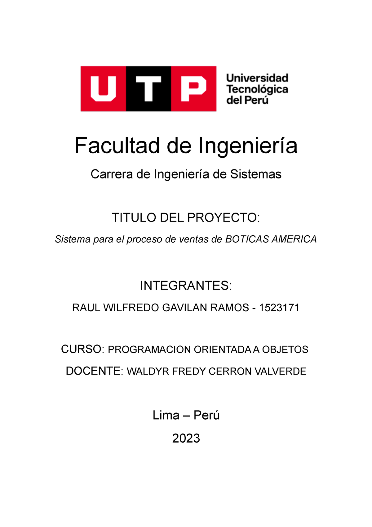 ACV-S09-Proyecto Final - Facultad De Ingenier椃Āa Carrera De Ingenier椃Āa ...