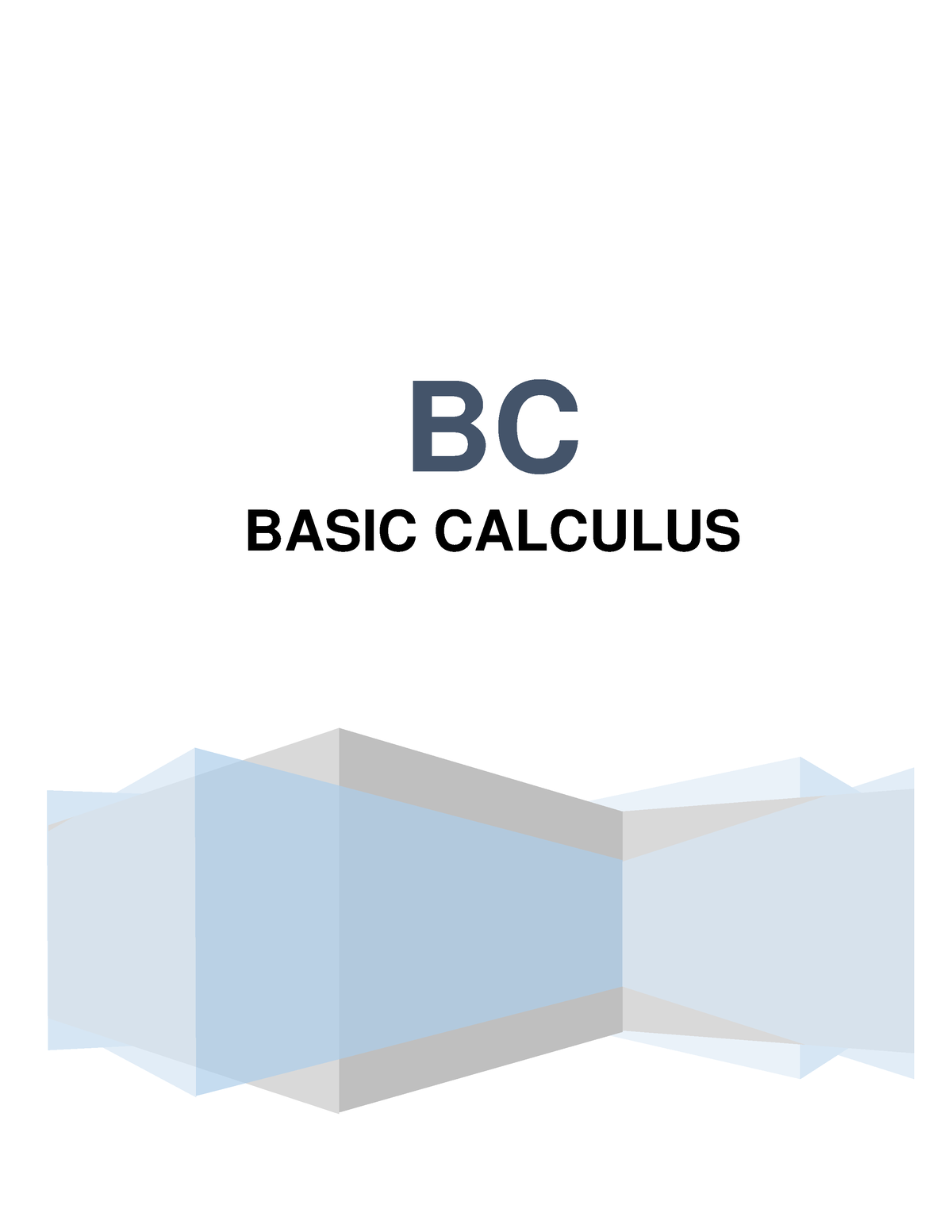 BC - BASIC CALCULUS - BC BASIC CALCULUS LEARNING MODULE FOR 2 ND ...