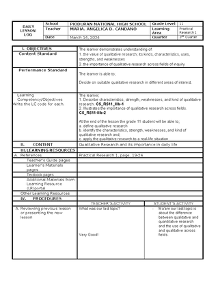 Lesson plan PDF - NG G Annex E Republic of the Philippines Department ...