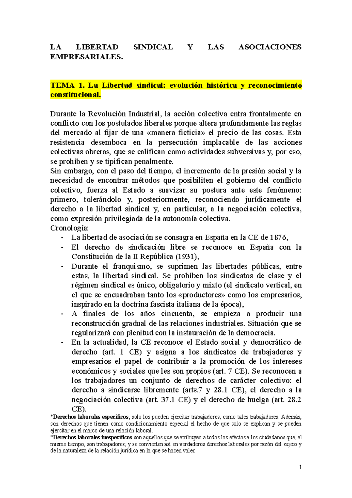 Derecho Sindical Modulo 1 - LA LIBERTAD SINDICAL Y LAS ASOCIACIONES ...