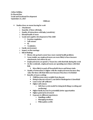 Chapter 10 Developmental Psychology Review Sheet - Developmental ...