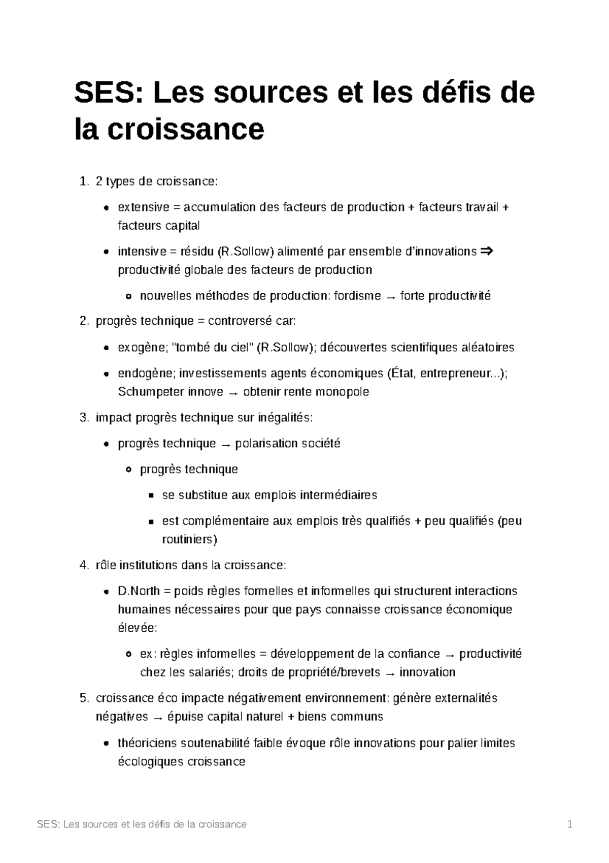 SES - Sources Et Défis Croissance - SES: Les Sources Et Les Défis De La ...