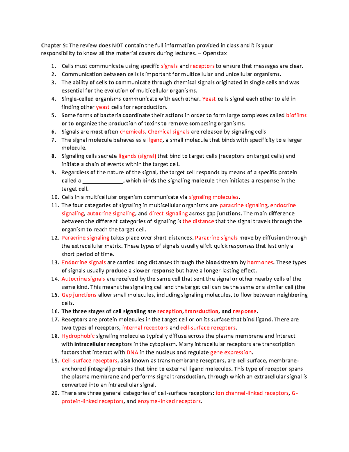 Key+Chapter+9 - Dr. Kim’s class - Chapter 9: The review does NOT ...