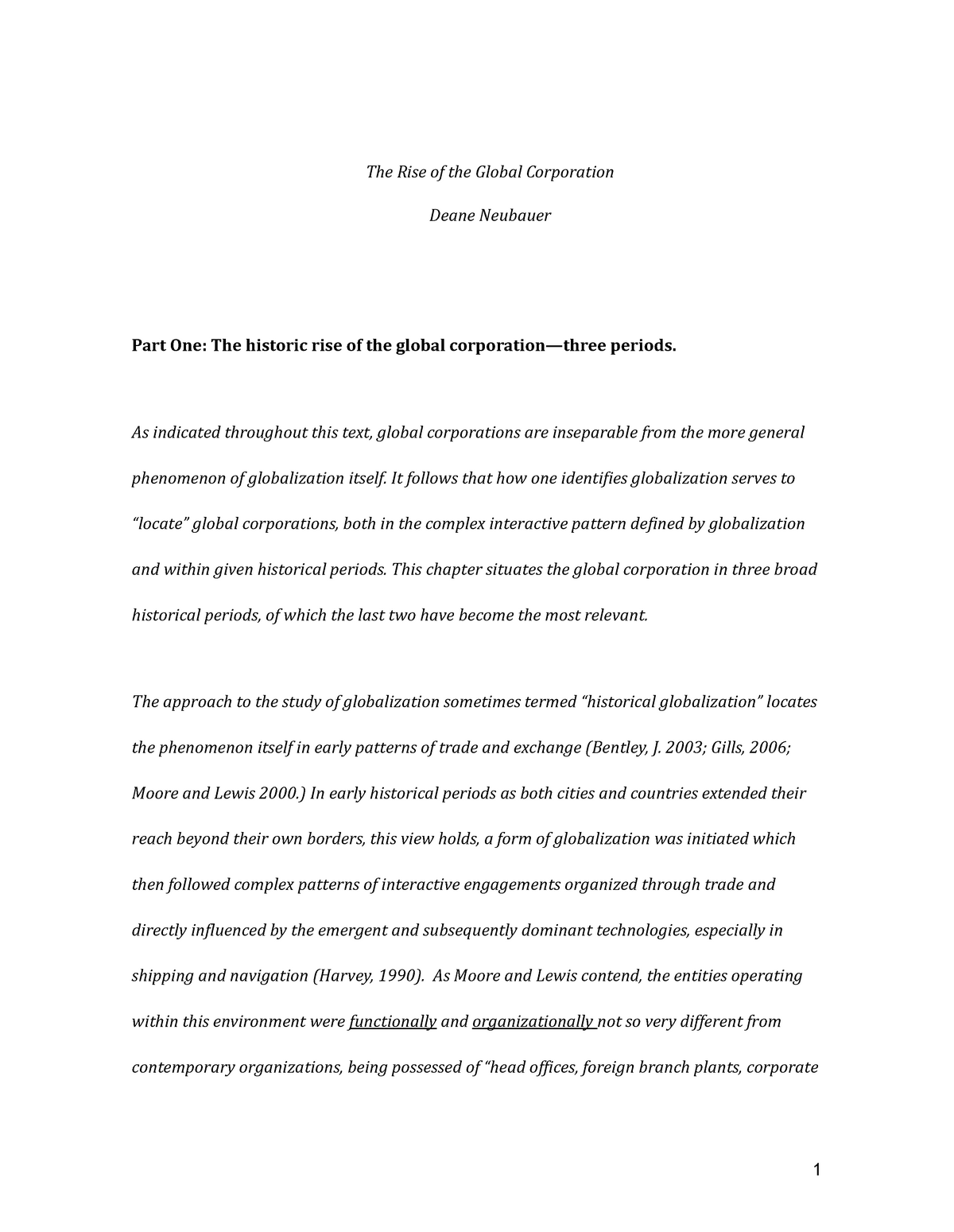 essay on global business