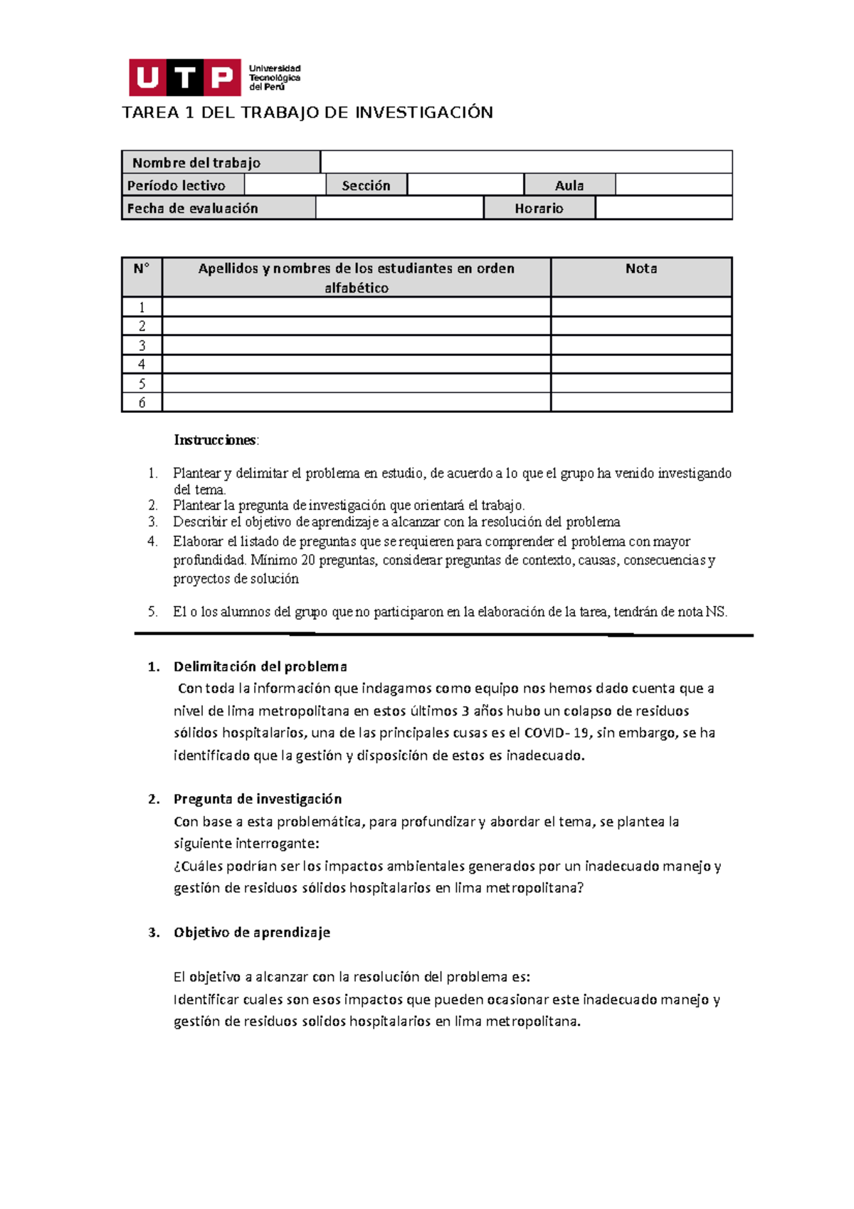 Semana 5 - Tarea 1 - Plantilla - Delimitación del tema de investigación ...