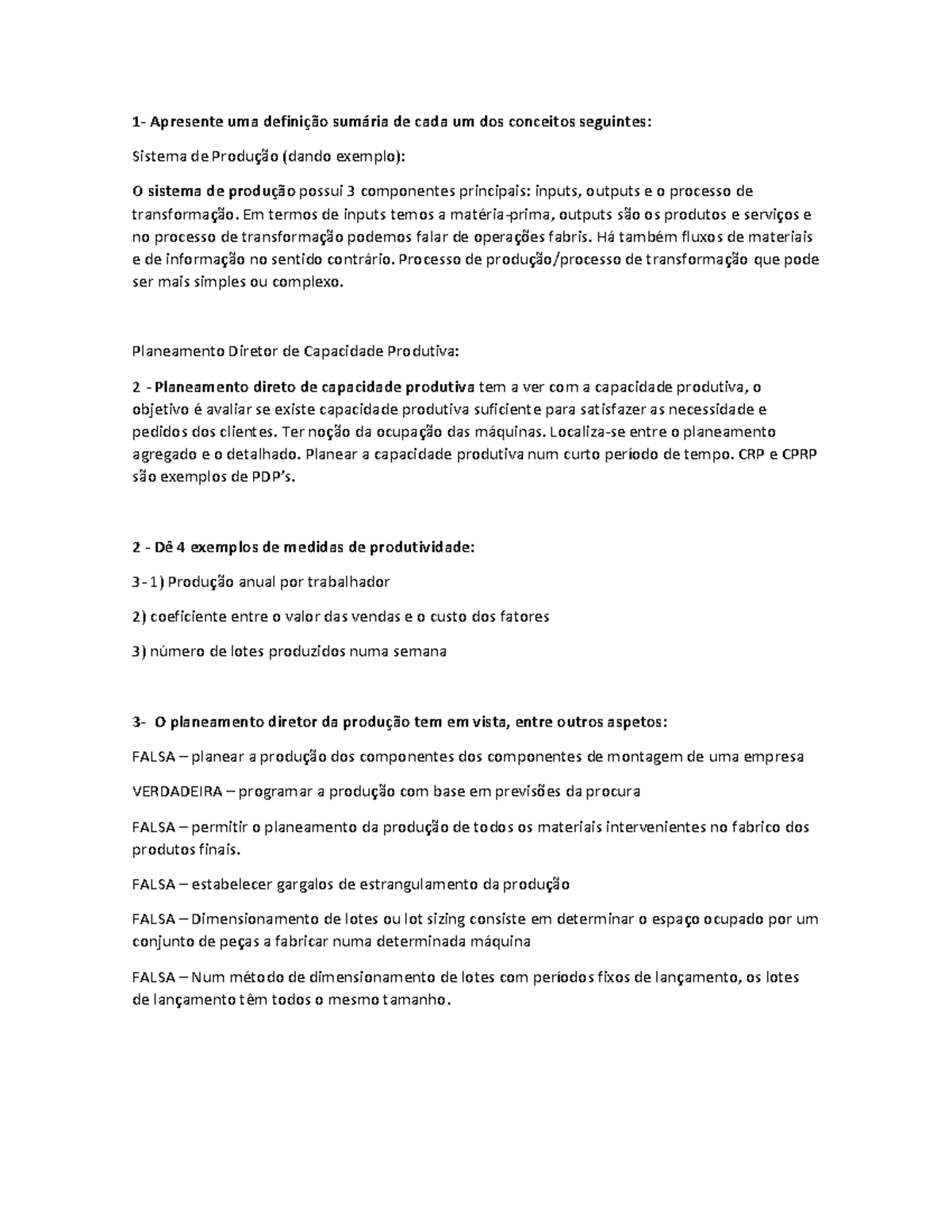 Resoluçao teste modelo 19 20 - 1- Apresente uma definição sumária de ...