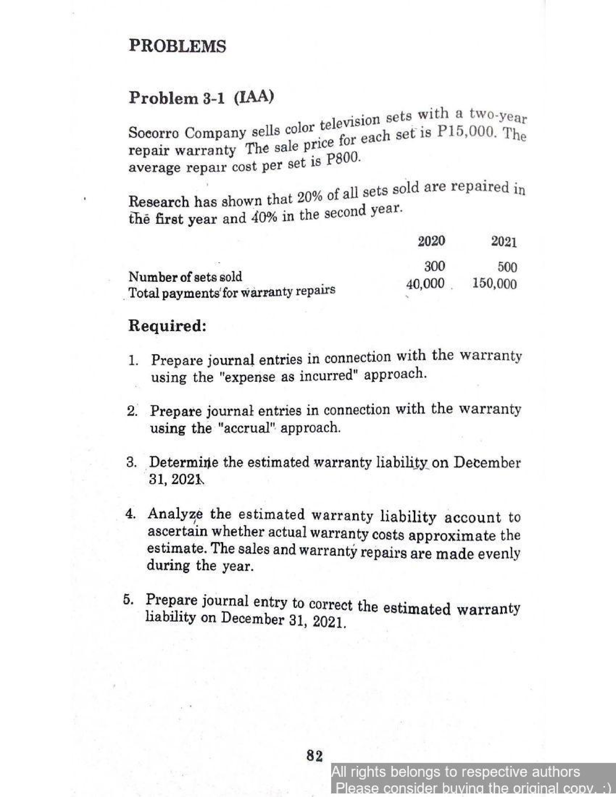 Warranty Liability Guide in answering or studying Intermediate