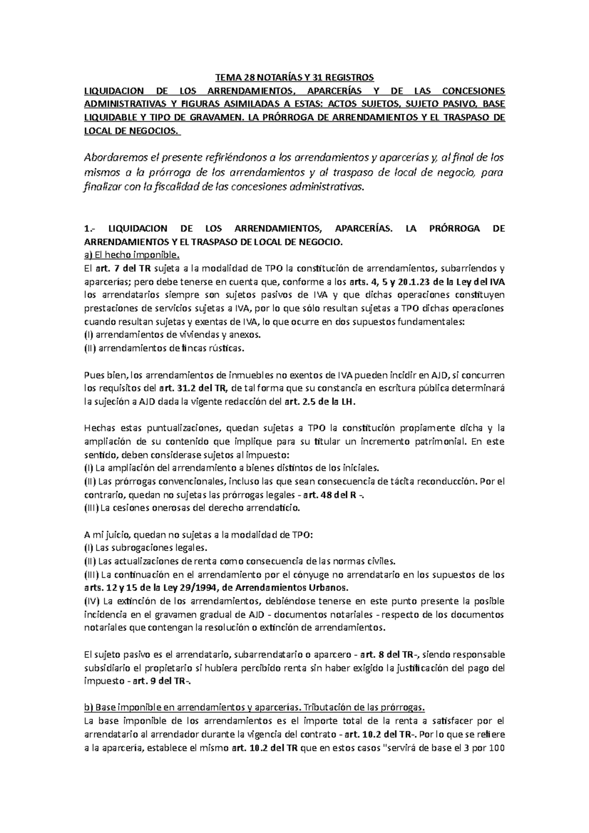 TEMA 28 Notarias Y 31 Registros - TEMA 28 NOTARÍAS Y 31 REGISTROS ...