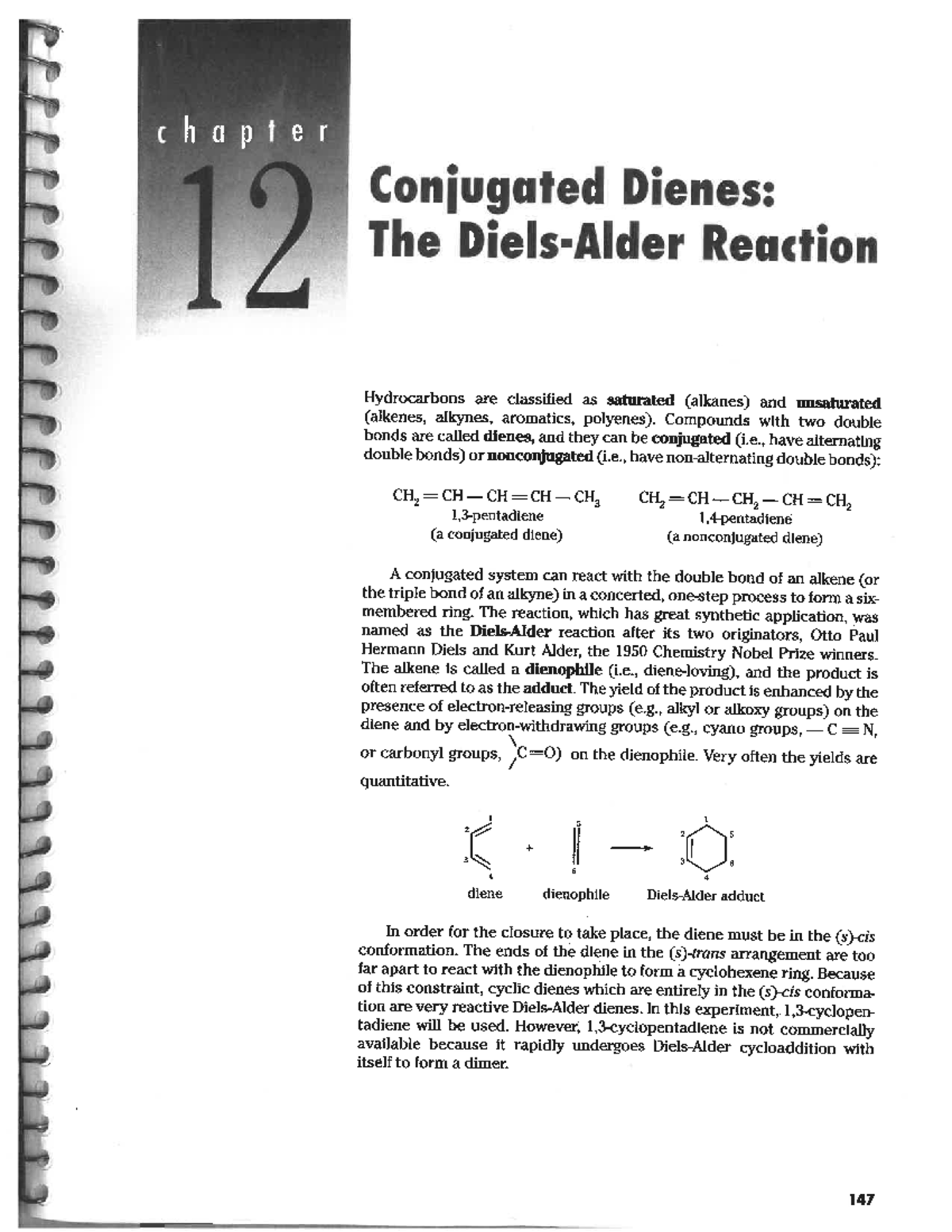 (Lab) Conjugated Dienes - The Diels-Alder Reaction - CHEM 2423 - Studocu