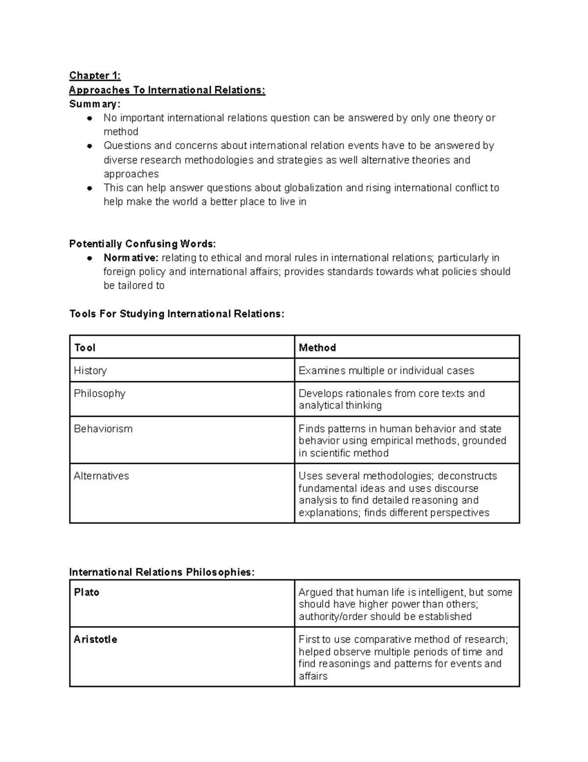 Introduction To International Relations Chapter 1 Notes Part III ...