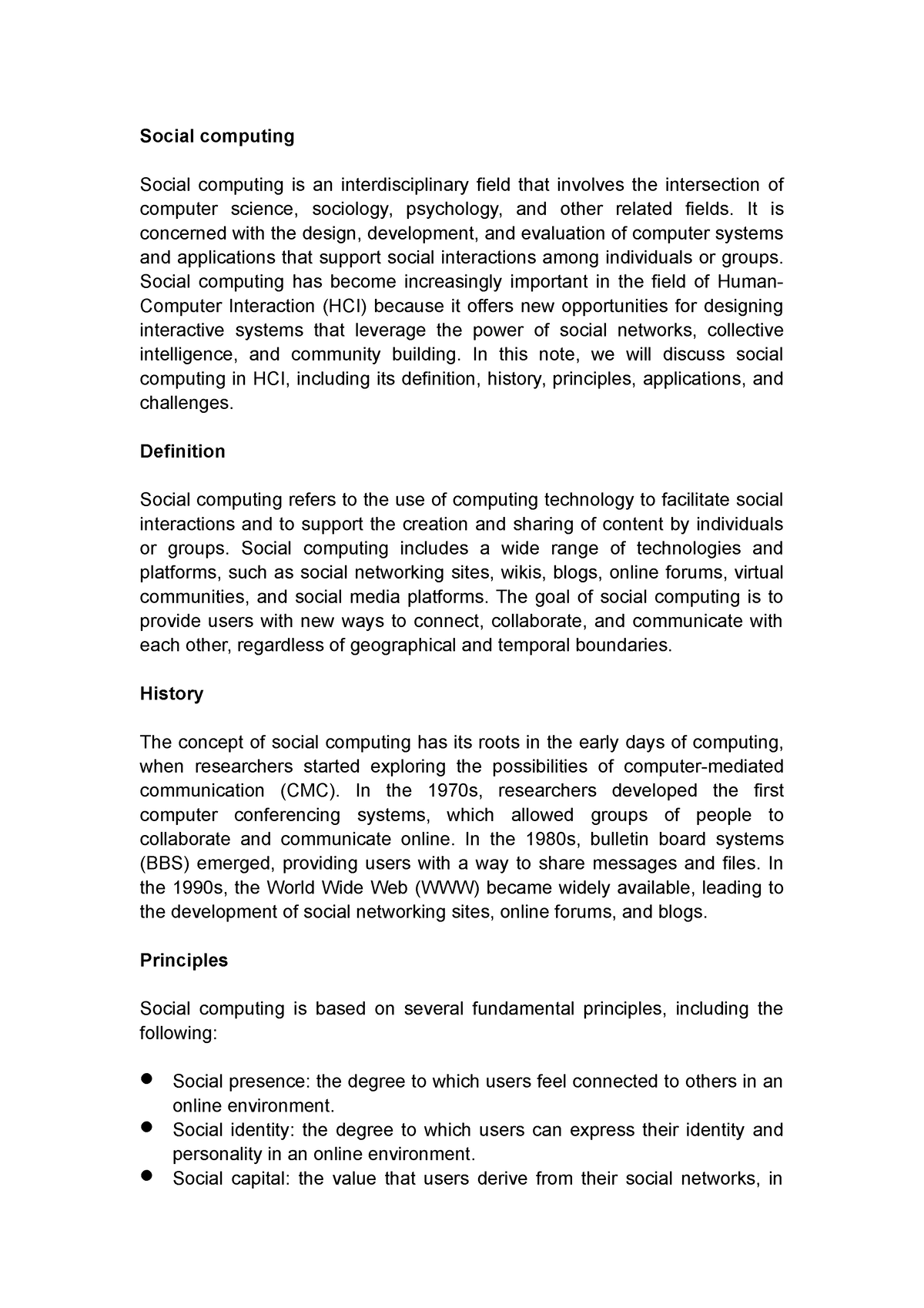 social computing research papers