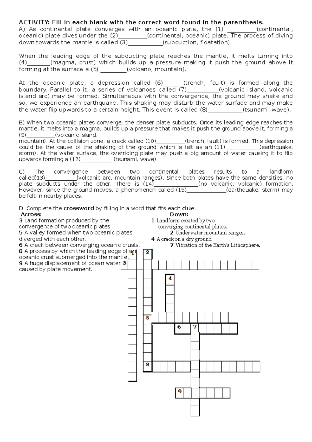 activity-on-processes-and-landforms-activity-fill-in-each-blank-with