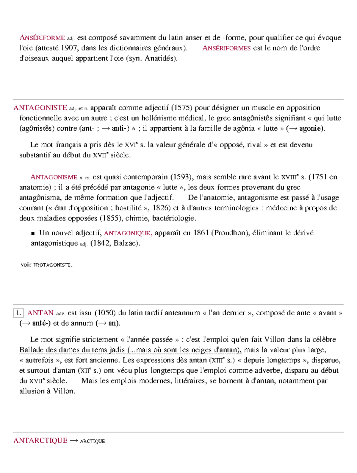 Le Lexique De La Lettre A Ans Riforme Adj Est Compos Savamment Du Latin Anser Et De