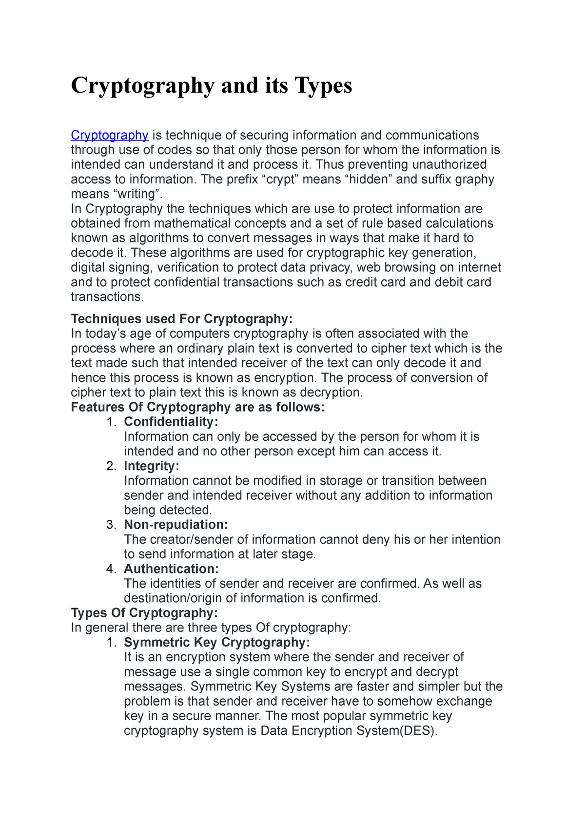 thesis report on cryptography