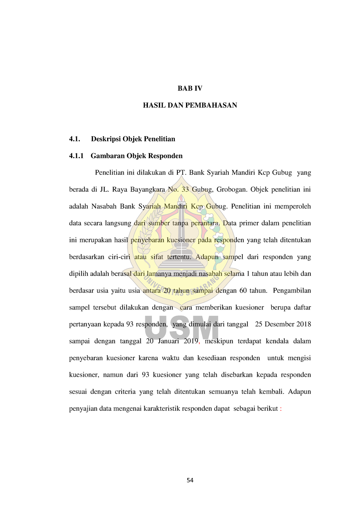 B.131 - Semoga Membntu - 54 BAB IV HASIL DAN PEMBAHASAN Deskripsi Objek ...