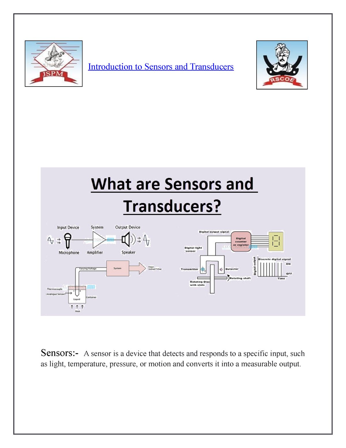 Introduction To Sensors And Transducers - Introduction To Sensors And ...