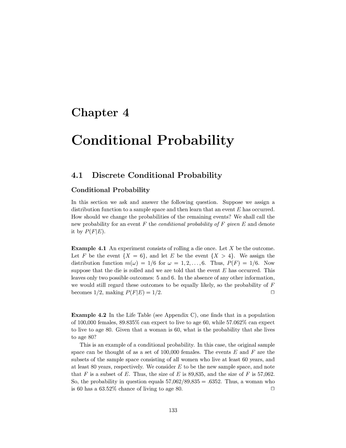 Chapter 4 - Lecture Notes 2-3 - Chapter 4 Conditional Probability 4 ...