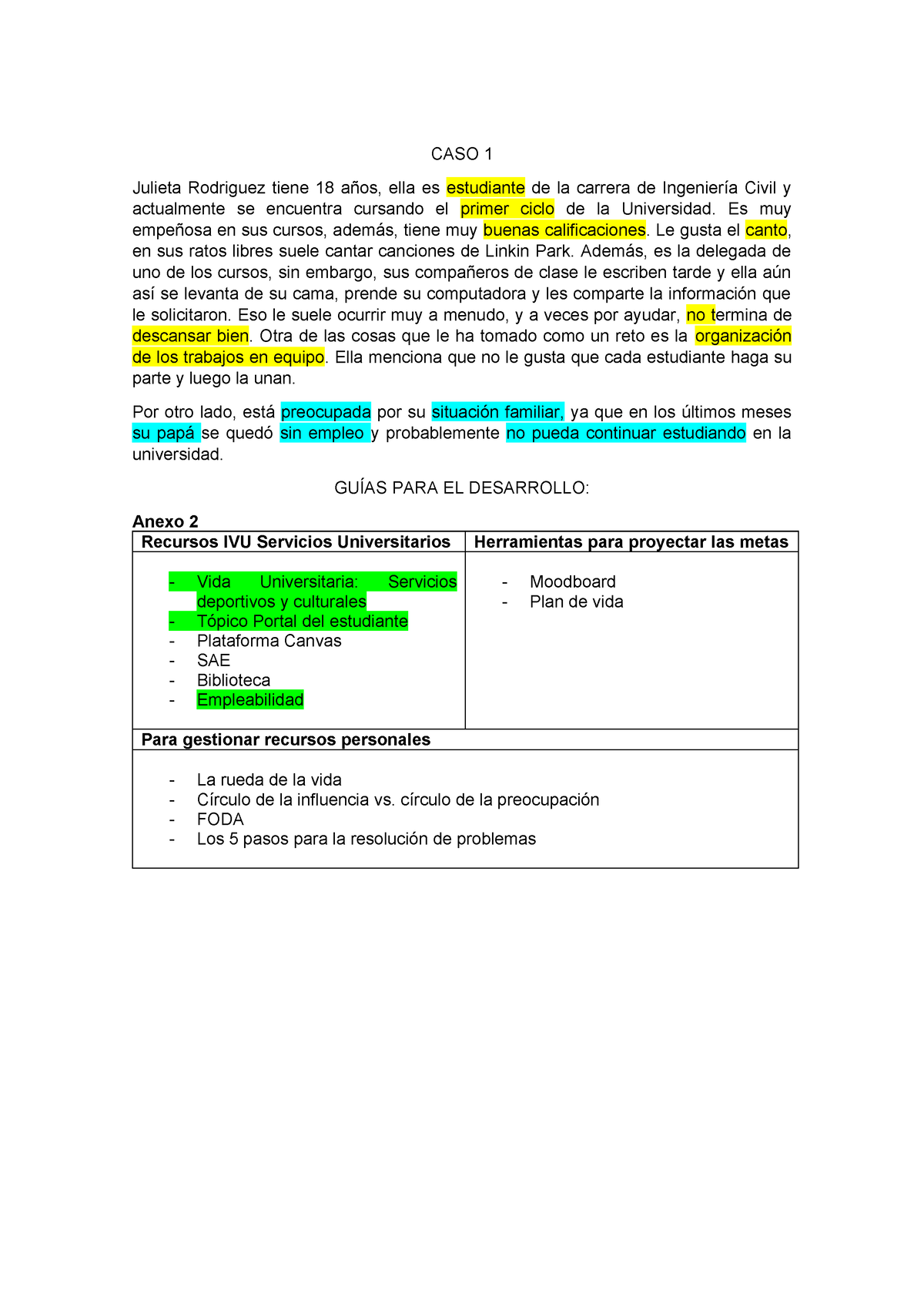 Practica Final - CASO 1 Julieta Rodriguez Tiene 18 Años, Ella Es ...