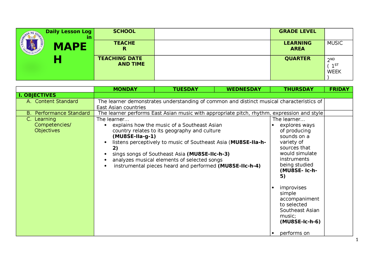 q2-grade-8-music-dll-week-1-daily-lesson-log-in-mape-h-school-grade