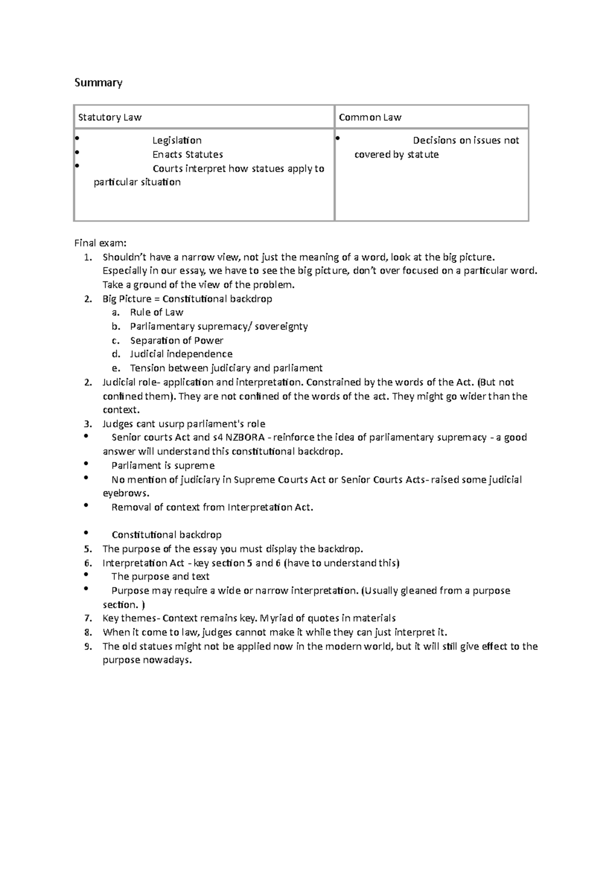 summary-summary-statutory-law-common-law-legislation-enacts-statutes