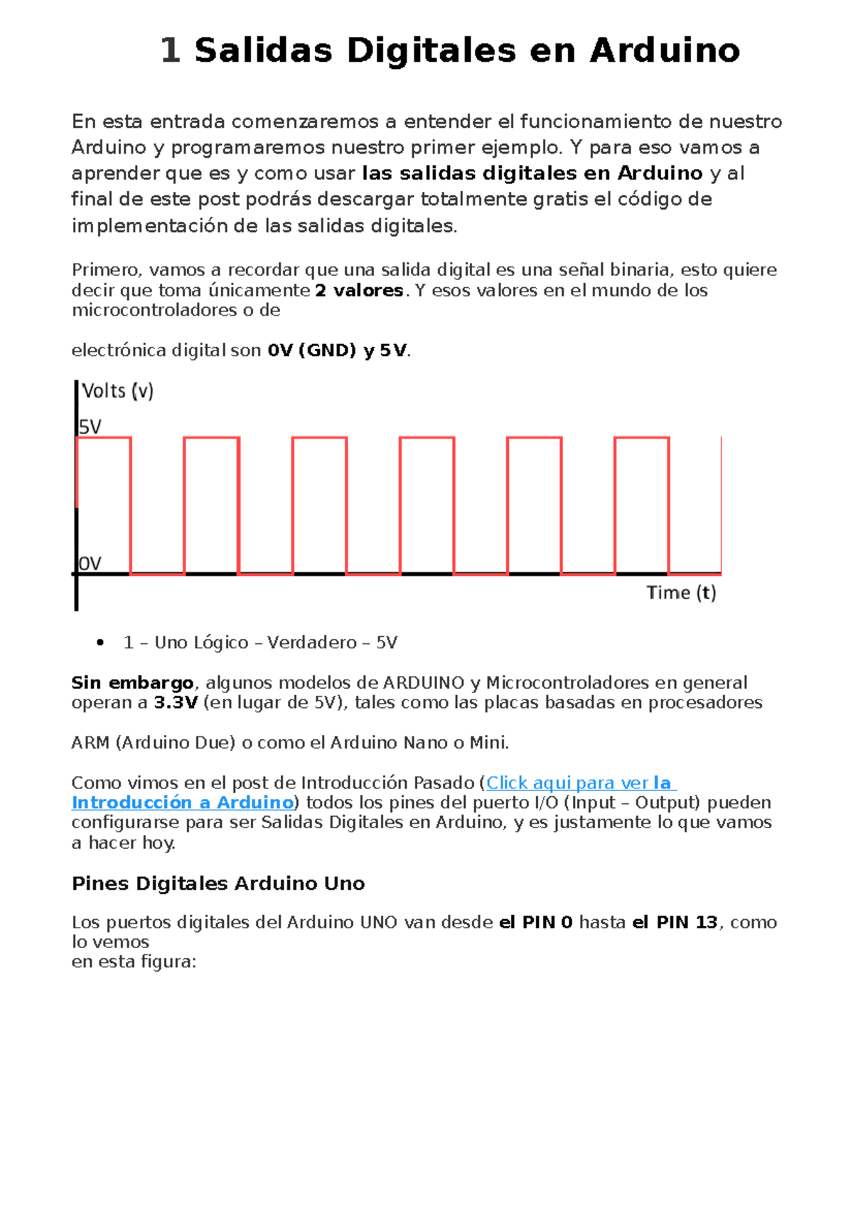 Curso arduino - programacion - 1 Salidas Digitales en Arduino En esta ...