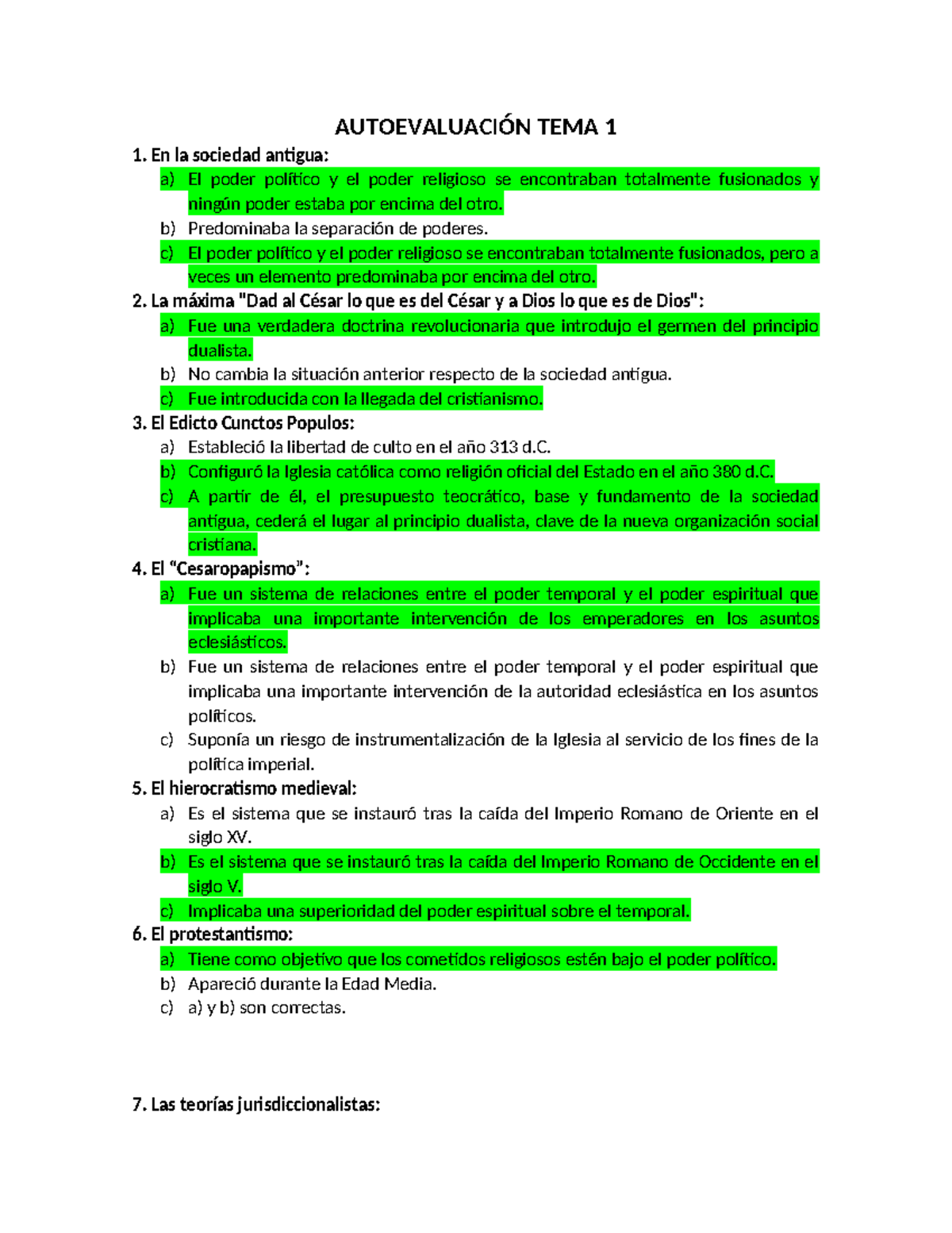 Autoevaluación TEMA 1 - AUTOEVALUACIÓN TEMA 1 En La Sociedad Antigua: A ...