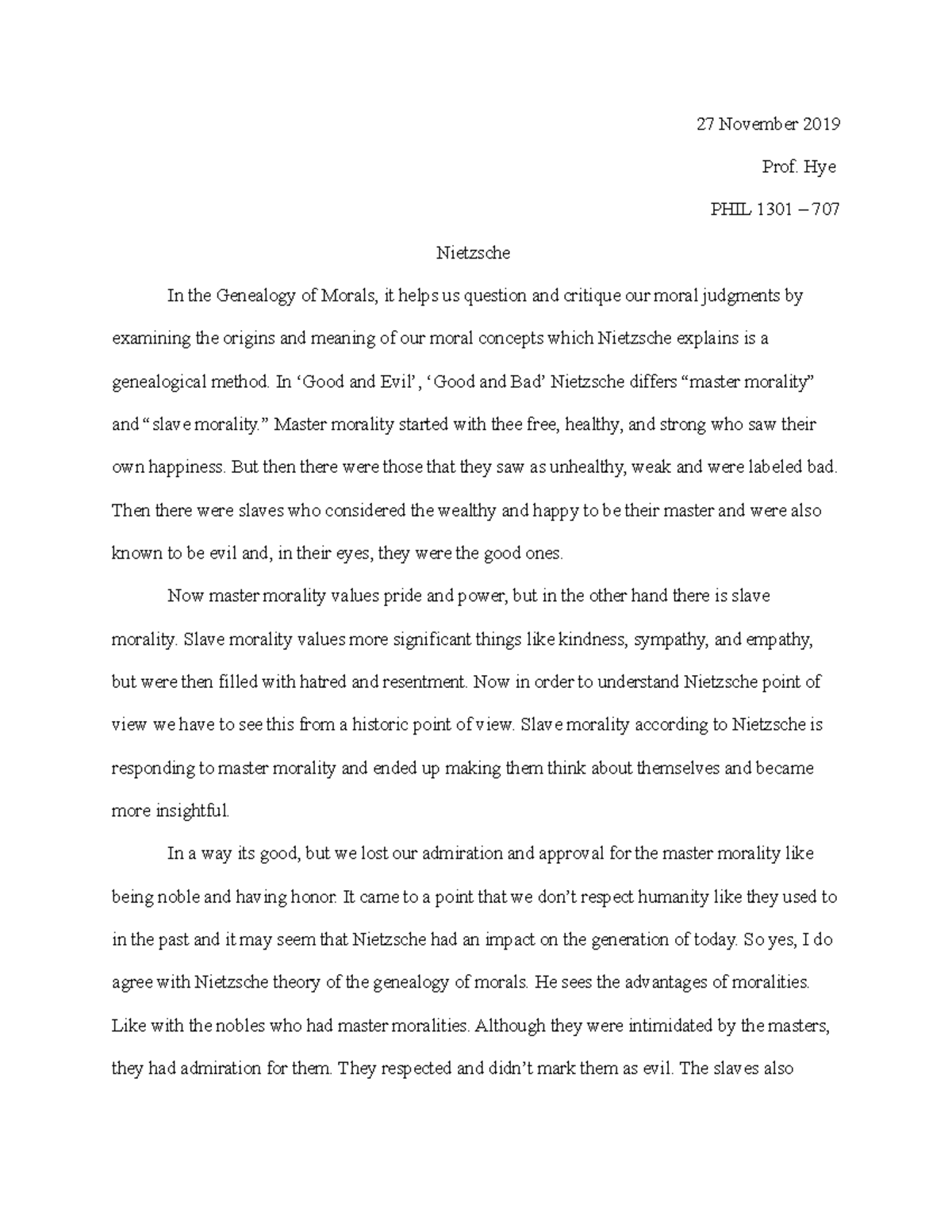 on the genealogy of morals essay 2 summary