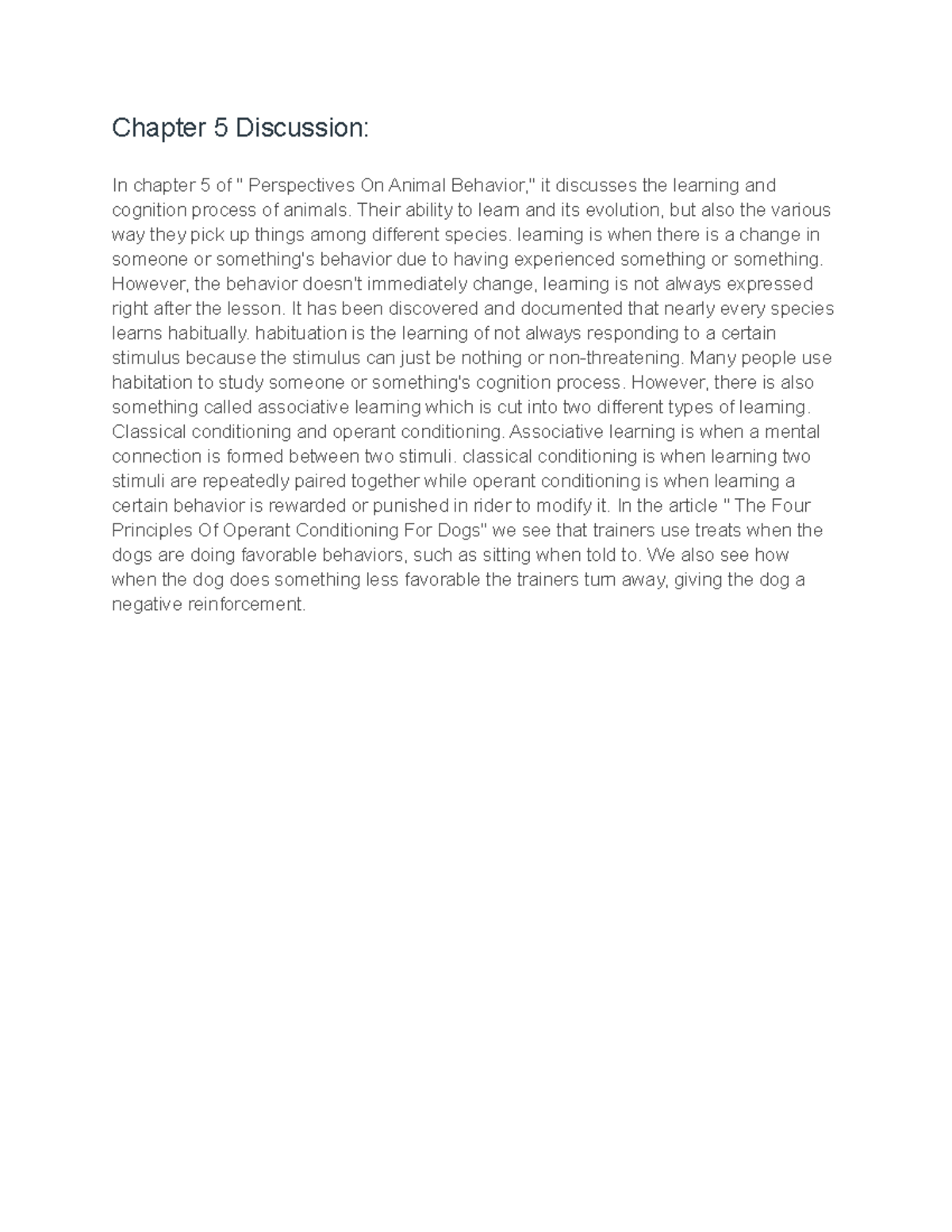Chapter 5 Discussion - cognition and learning - Chapter 5 Discussion ...