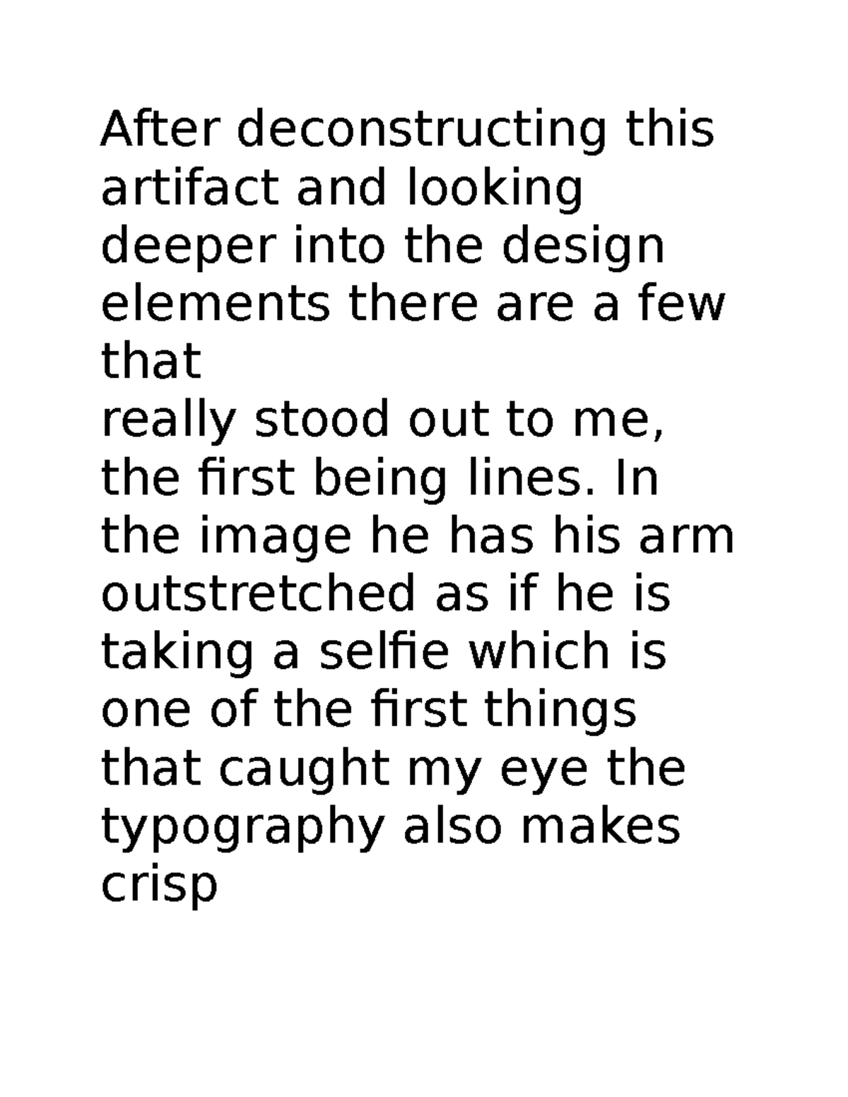 22 Journal Examining Media Artifacts After deconstructing this