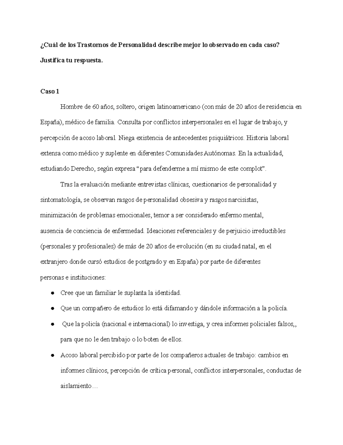 Casos Cl Nicos Trastornos De Personalidad Cu L De Los Trastornos