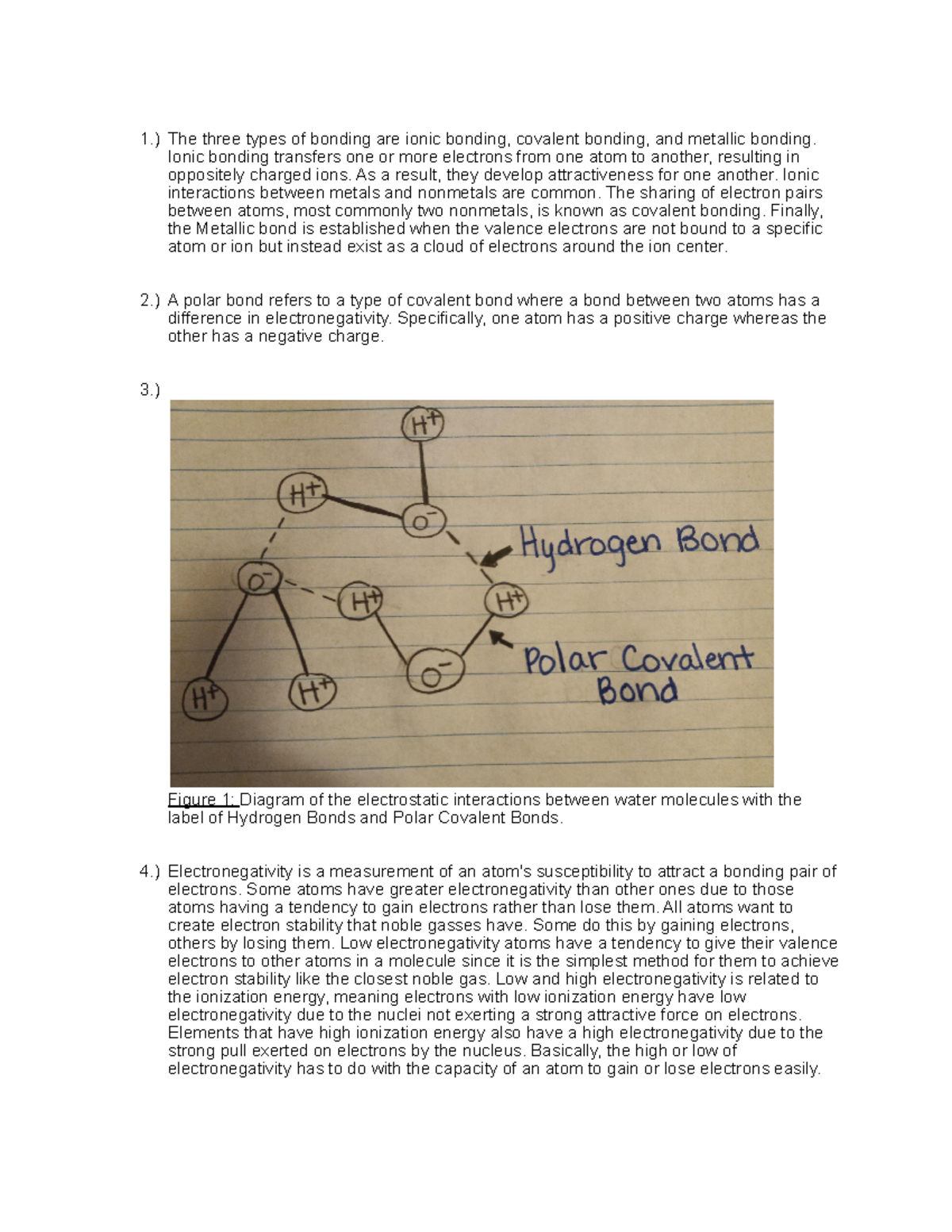 Electron Density Lab Worksheet - 1.) The three types of bonding are ...