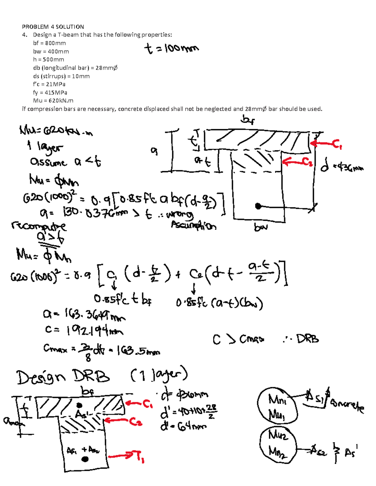 CE11 Tbeamsdesign Problem-4- Solution 3A - BS Civil Engineering ...