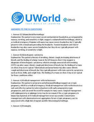 UWorld High Yield Questionsand Rationale - N C L E X R E V I E W S T R ...