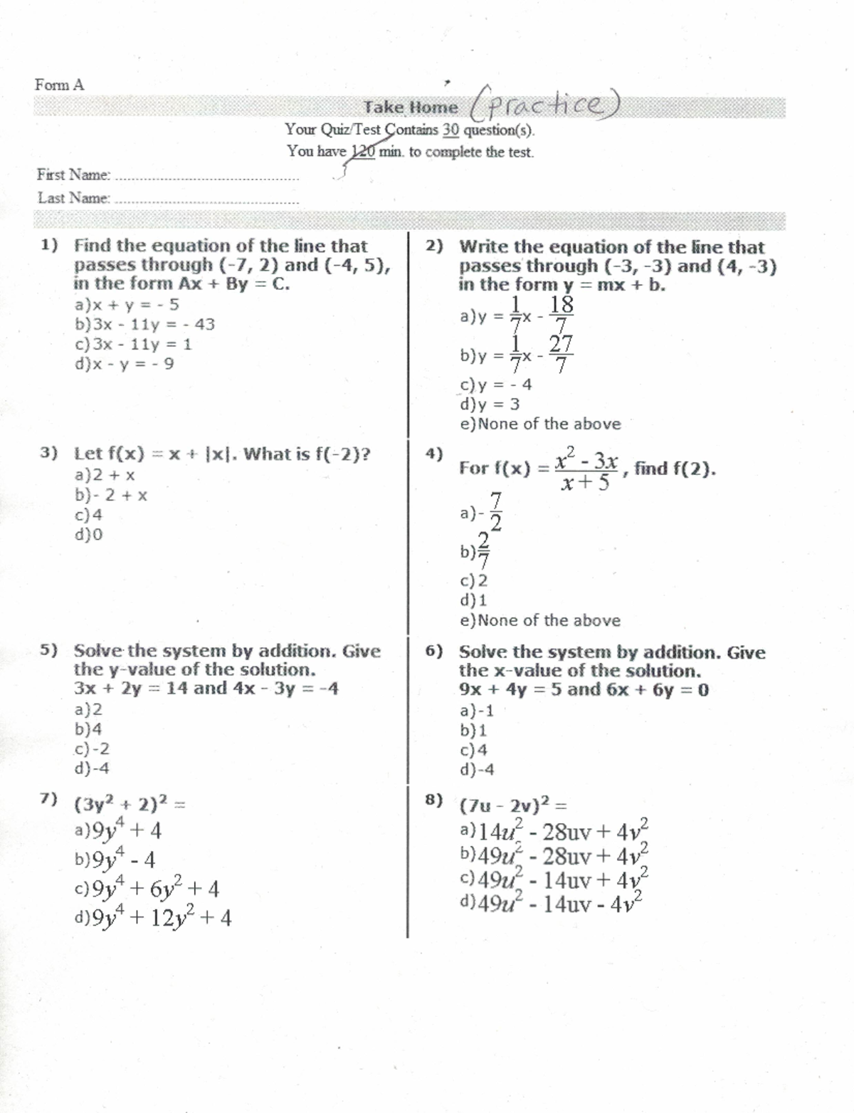 Quiz1-Review - PRACTICE QUESTIONS FOR EXAM - MTH-1320-0 - Studocu