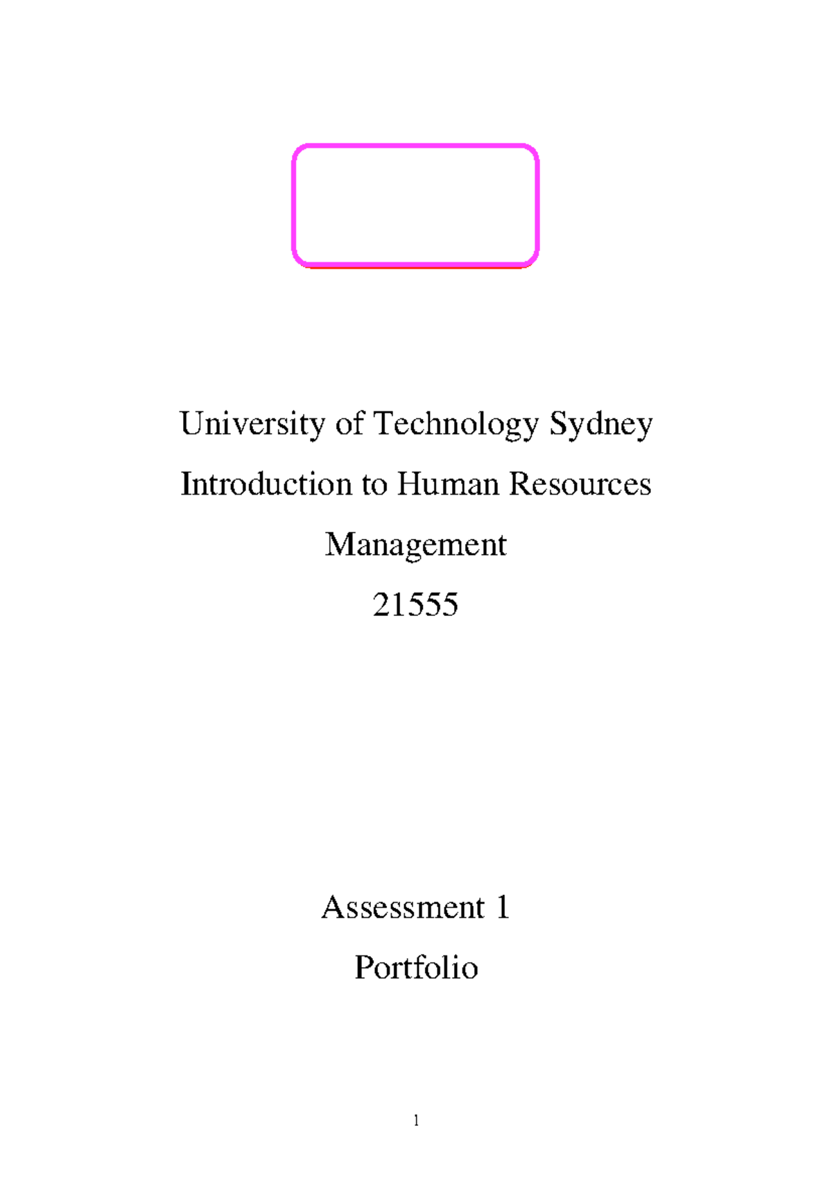 Introduction To Hrm Portfolio Ina Sofia Eugen University Of Technology Sydney Introduction 3466