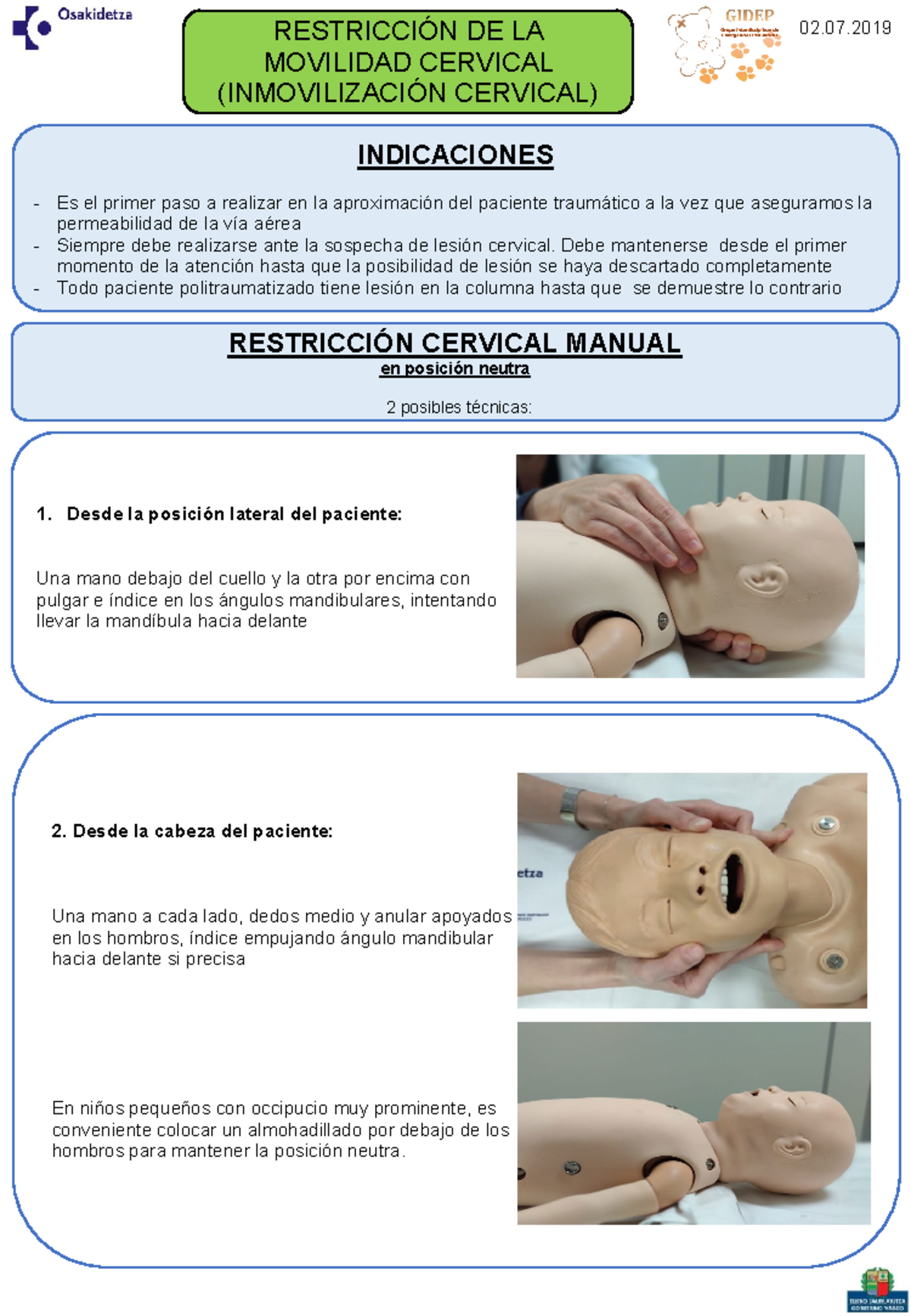 Manual de Control Cervical - INDICACIONES - Es el primer paso a ...