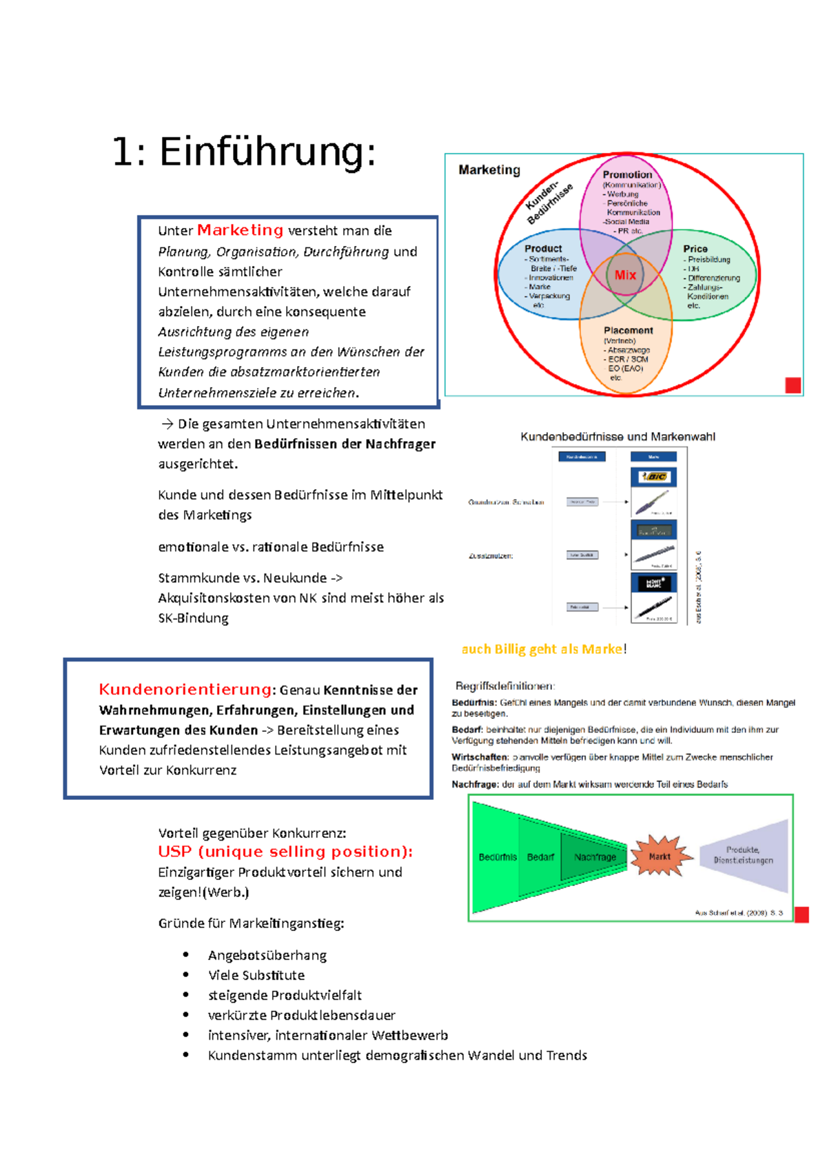 Marketing Zusammenfassung Einf Hrung Unter Marketing Versteht Man