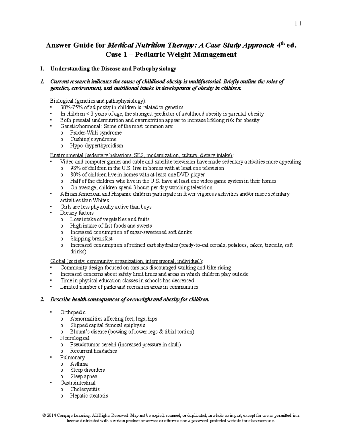 therapeutic nutrition case study #1