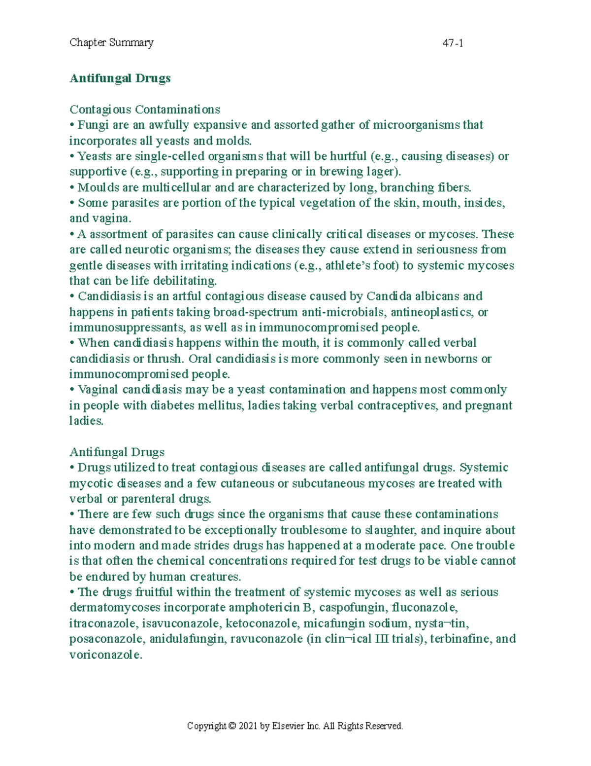 Antifungal Drugs summary notes Antifungal Drugs Contagious