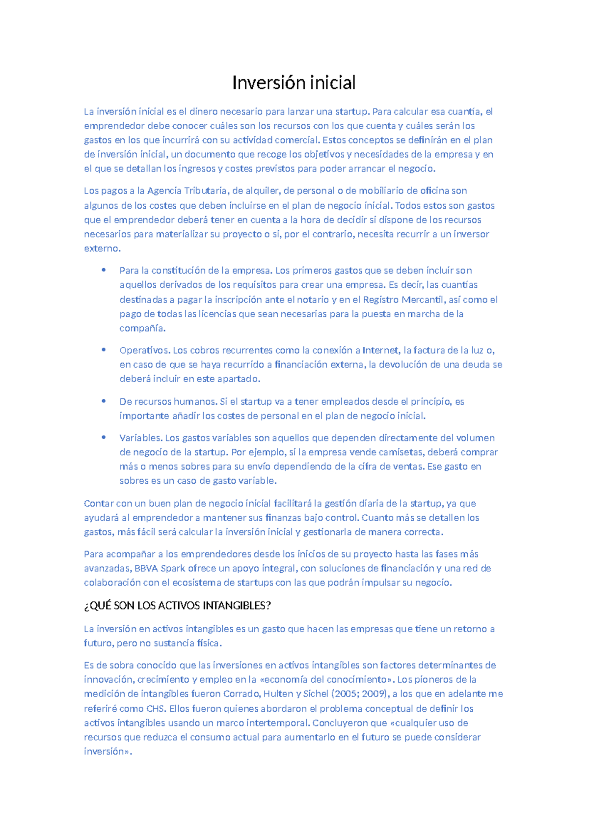 Inversión inicial - 5s del proyecto - Inversión inicial La inversión ...